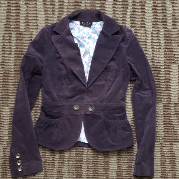Jackets & Blazers - Purple corduroy jacket